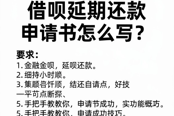 借呗延期还款申请书怎么写？手把手教你申请成功技巧