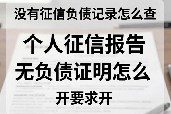 没有征信负债记录怎么查,个人征信报告无负债证明怎么开
