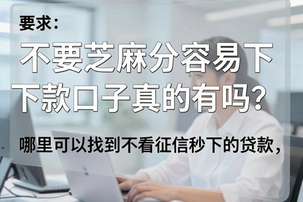 不要芝麻分容易下款口子真的有吗？哪里可以找到不看征信秒下的贷款？