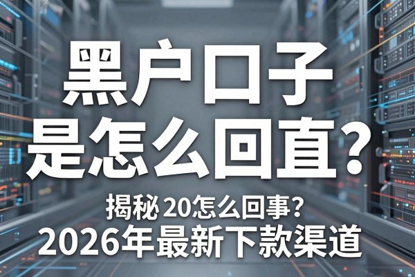 黑户口子是怎么回事?揭秘2026年最新下款渠道