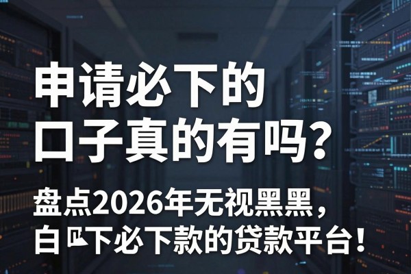 申请必下的口子真的有吗？盘点2026年无视黑白必下款的贷款平台