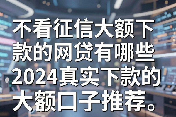 不看征信大额下款的网贷有哪些,2024真实下款的大额口子推荐