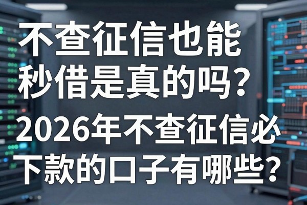 不查征信也能秒借是真的吗?2026年不查征信必下款的口子有哪些?
