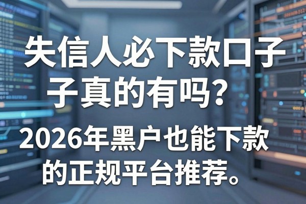 失信人必下款口子真的有吗?2026年黑户也能下款的正规平台推荐