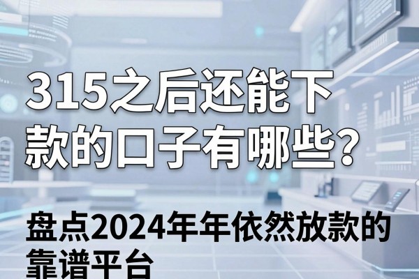 315之后还能下款的口子有哪些？盘点2024年依然放款的靠谱平台