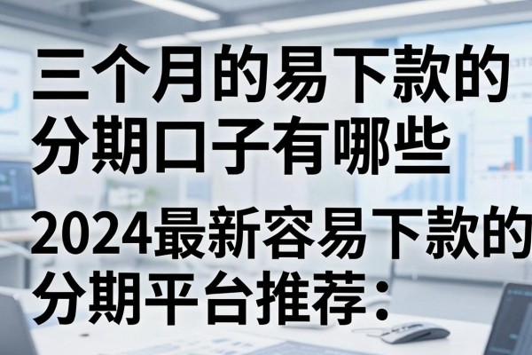 三个月的易下款的分期口子有哪些,2024最新容易下款的分期平台推荐