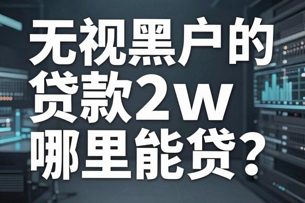 无视黑户的贷款2w哪里能贷？黑户怎么轻松借到2万？