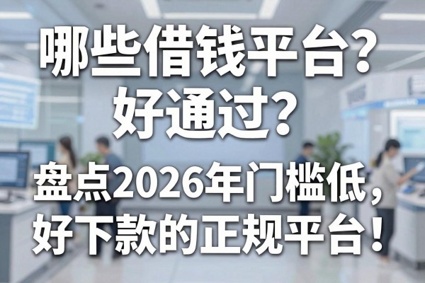 哪些借钱平台好通过？盘点2026年门槛低好下款的正规平台