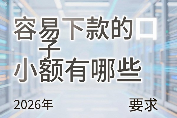 容易下款的口子小额有哪些,2026年小额贷款哪个平台容易通过审核