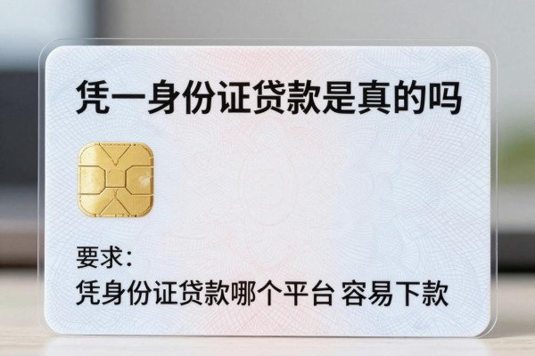 凭一张身份证贷款是真的吗，凭身份证贷款哪个平台容易下款
