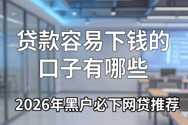 贷款容易下钱的口子有哪些,2026年黑户必下的网贷推荐