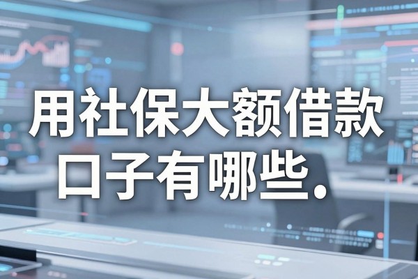 用社保大额借款口子有哪些，有社保怎么做大额贷款