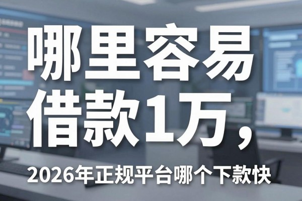 哪里容易借款1万,2026年正规平台哪个下款快?
