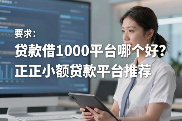 贷款借1000平台哪个好?正规小额贷款平台推荐