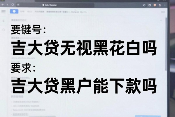 吉大贷无视黑花白吗,吉大贷黑户能下款吗