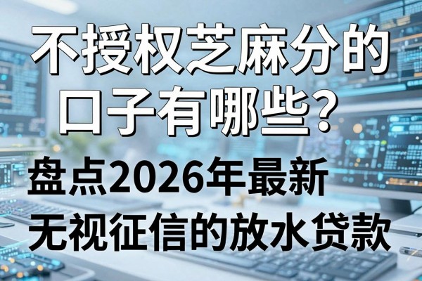 不授权芝麻分的口子有哪些？盘点2026年最新无视征信的放水贷款