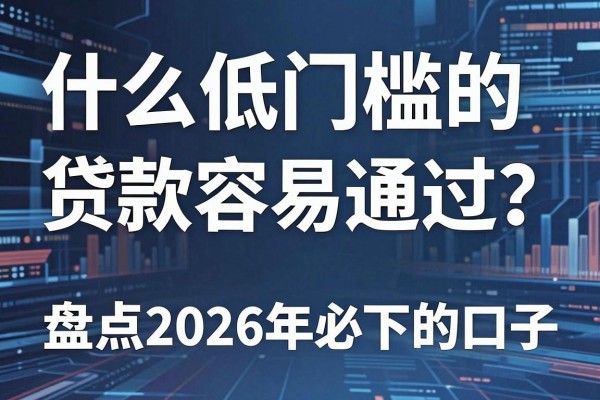 什么低门槛的贷款容易通过？盘点2026年必下的口子