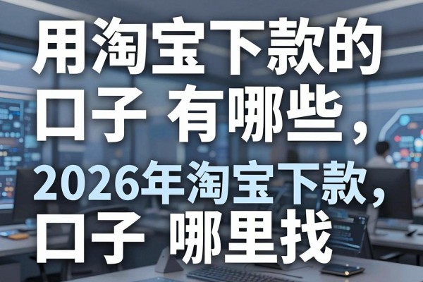 用淘宝下款的口子有哪些，2026年淘宝下款口子哪里找