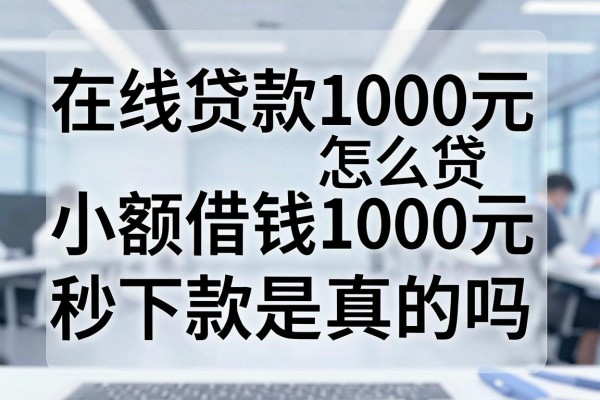 在线贷款1000元怎么贷,小额借钱1000元秒下款是真的吗