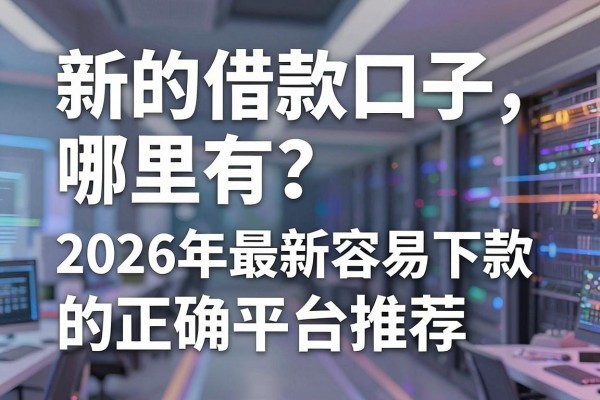 新的借款口子哪里有？2026年最新容易下款的正规平台推荐