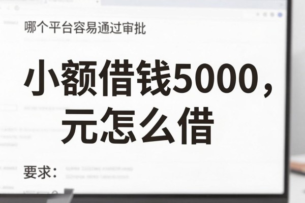 小额借钱5000元怎么借,哪个平台容易通过审批