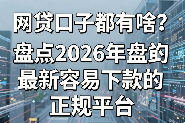 网贷口子都有啥?盘点2026年最新容易下款的正规平台