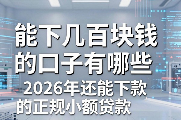 能下几百块钱的口子有哪些,2026年还能下款的正规小额贷款推荐