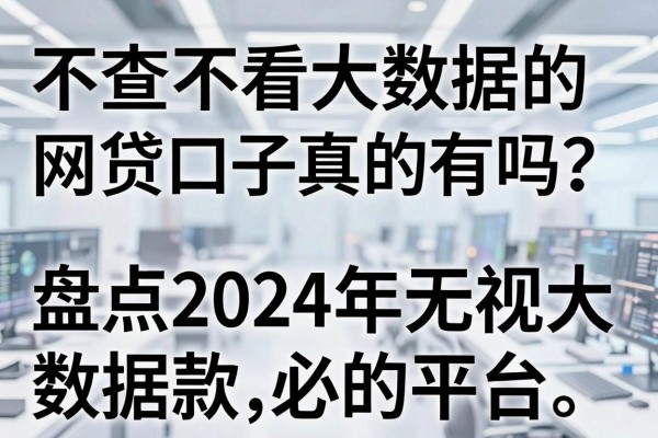 不查不看大数据的网贷口子真的有吗?盘点2024年无视大数据必下款的平台