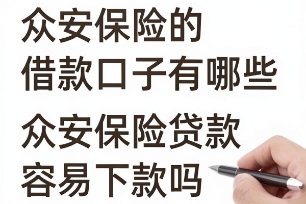 众安保险的借款口子有哪些,众安保险贷款容易下款吗