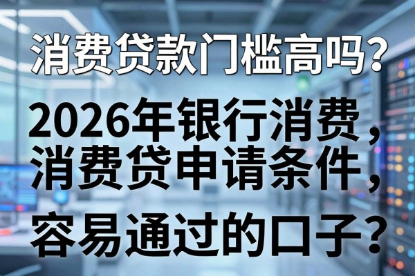 消费贷款门槛高吗?2026年银行消费贷申请条件及容易通过的口子