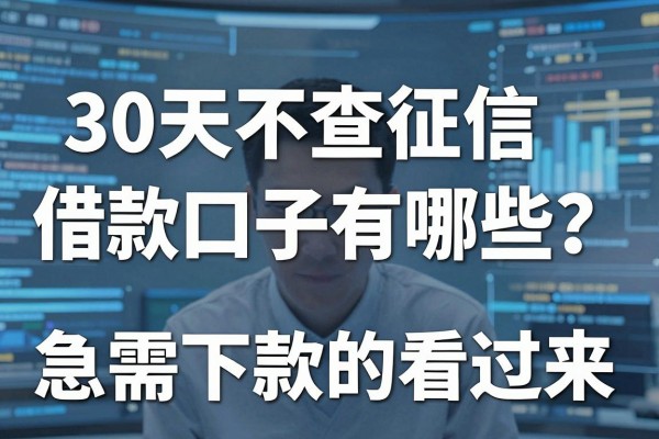 30天不查征信借款口子有哪些？急需下款的看过来