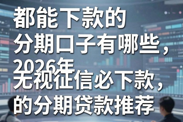 都能下款的分期口子有哪些,2026年无视征信必下款的分期贷款推荐