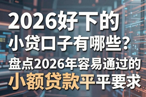 2026好下的小贷口子有哪些?盘点2026年容易通过的小额贷款平台