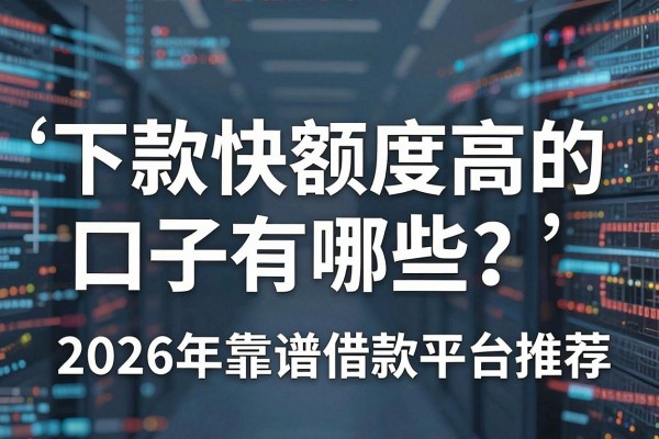 下款快额度高的口子有哪些?2026年靠谱借款平台推荐