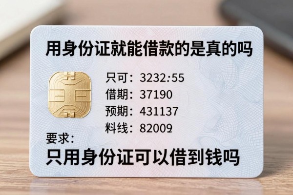 用身份证就能借款的是真的吗，只用身份证可以借到钱吗