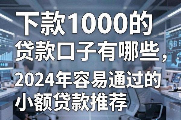 下款1000的贷款口子有哪些,2024年容易通过的小额贷款推荐
