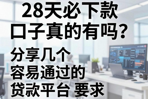 28天必下款口子真的有吗?分享几个容易通过的贷款平台