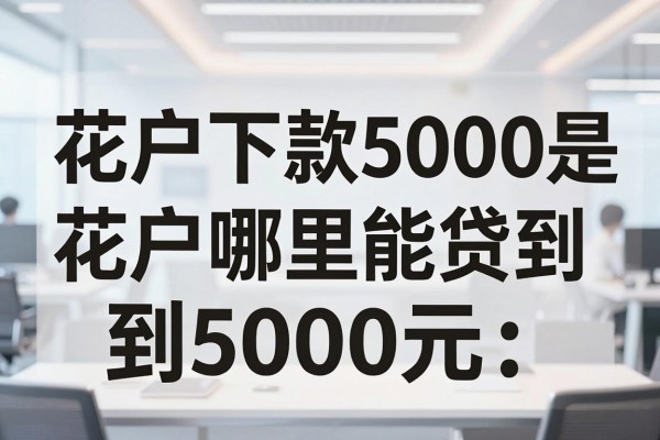 花户下款5000是真的吗,花户哪里能贷到5000元