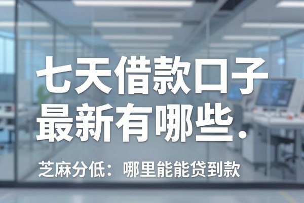 七天借款口子最新有哪些,芝麻分低哪里能贷到款