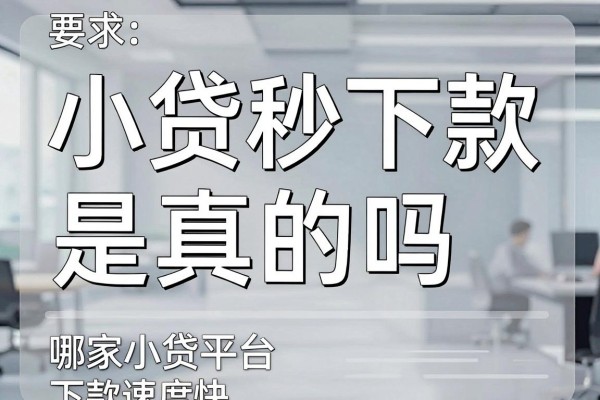 小贷秒下款是真的吗，哪家小贷平台下款速度快