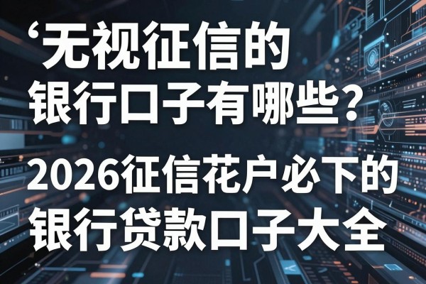 无视征信的银行口子有哪些?2026征信花户必下的银行贷款口子大全