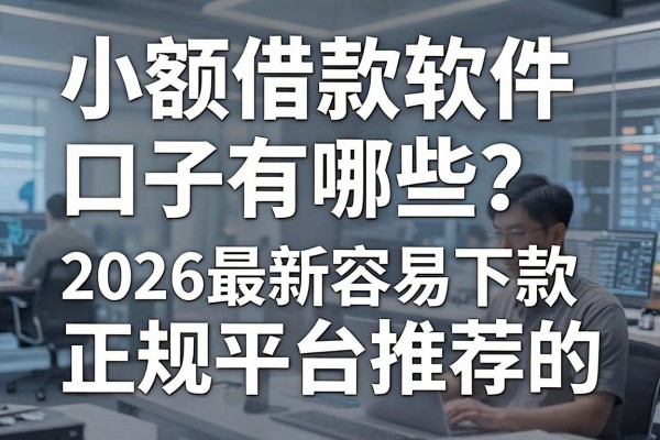 小额借款软件口子有哪些?2026最新容易下款的正规平台推荐