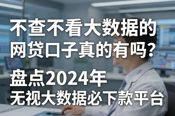 不查不看大数据的网贷口子真的有吗？盘点2024年无视大数据必下款的平台