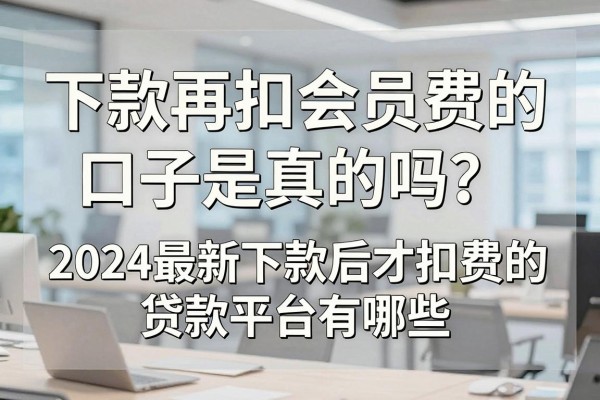 下款再扣会员费的口子是真的吗？2024最新下款后才扣费的贷款平台有哪些