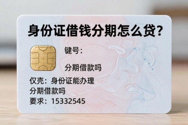 身份证借钱分期怎么贷?仅凭身份证能办理分期借款吗