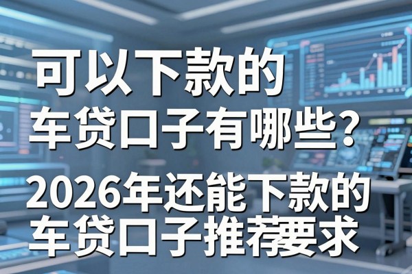 可以下款的车贷口子有哪些？2026年还能下款的车贷口子推荐