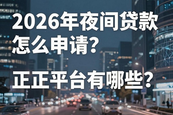 2026年夜间贷款怎么申请?正规平台有哪些?