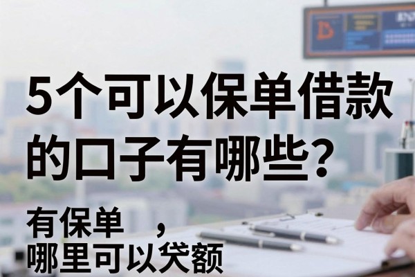 5个可以保单借款的口子有哪些？有保单哪里可以贷大额？