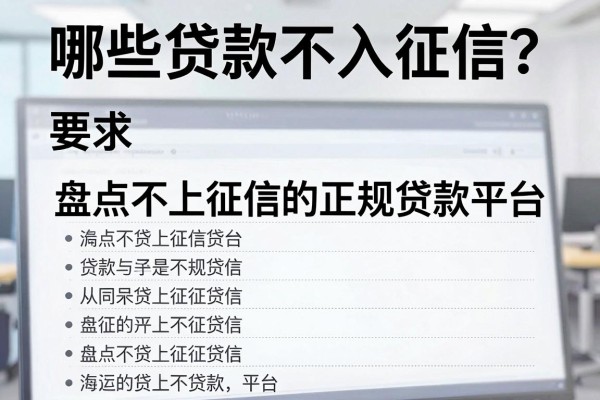 哪些贷款不入征信？盘点不上征信的正规贷款平台