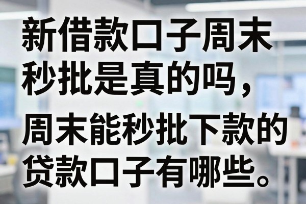 新借款口子周末秒批是真的吗,周末能秒批下款的贷款口子有哪些